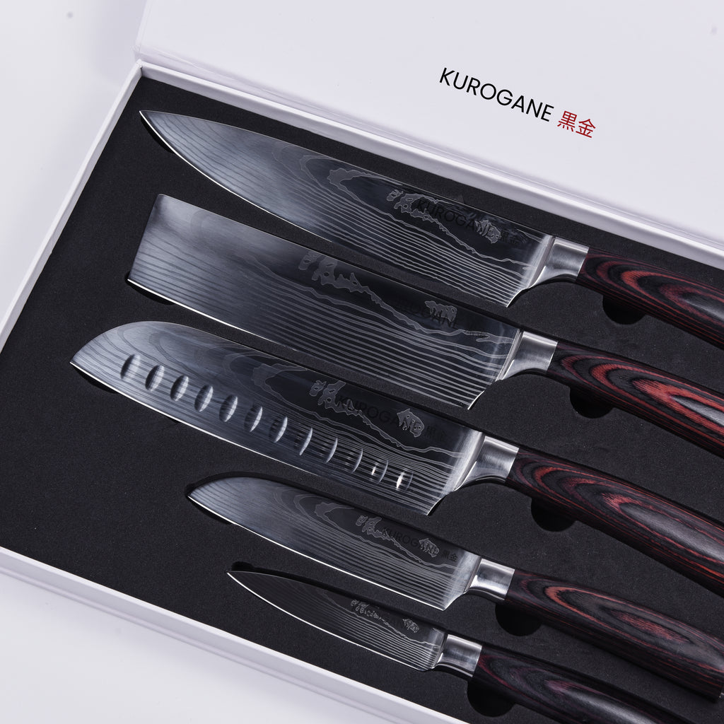 Kurogane Asahi – 5-delt knivsett