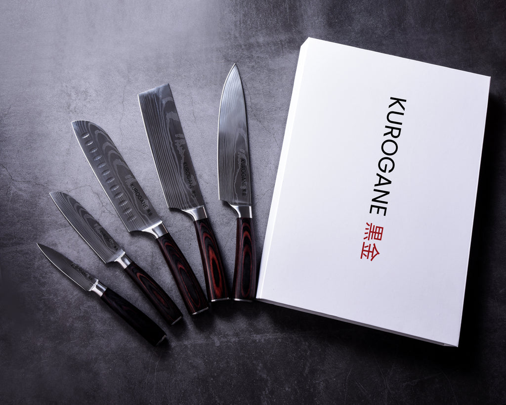 Kurogane Asahi – 5-delt knivsett