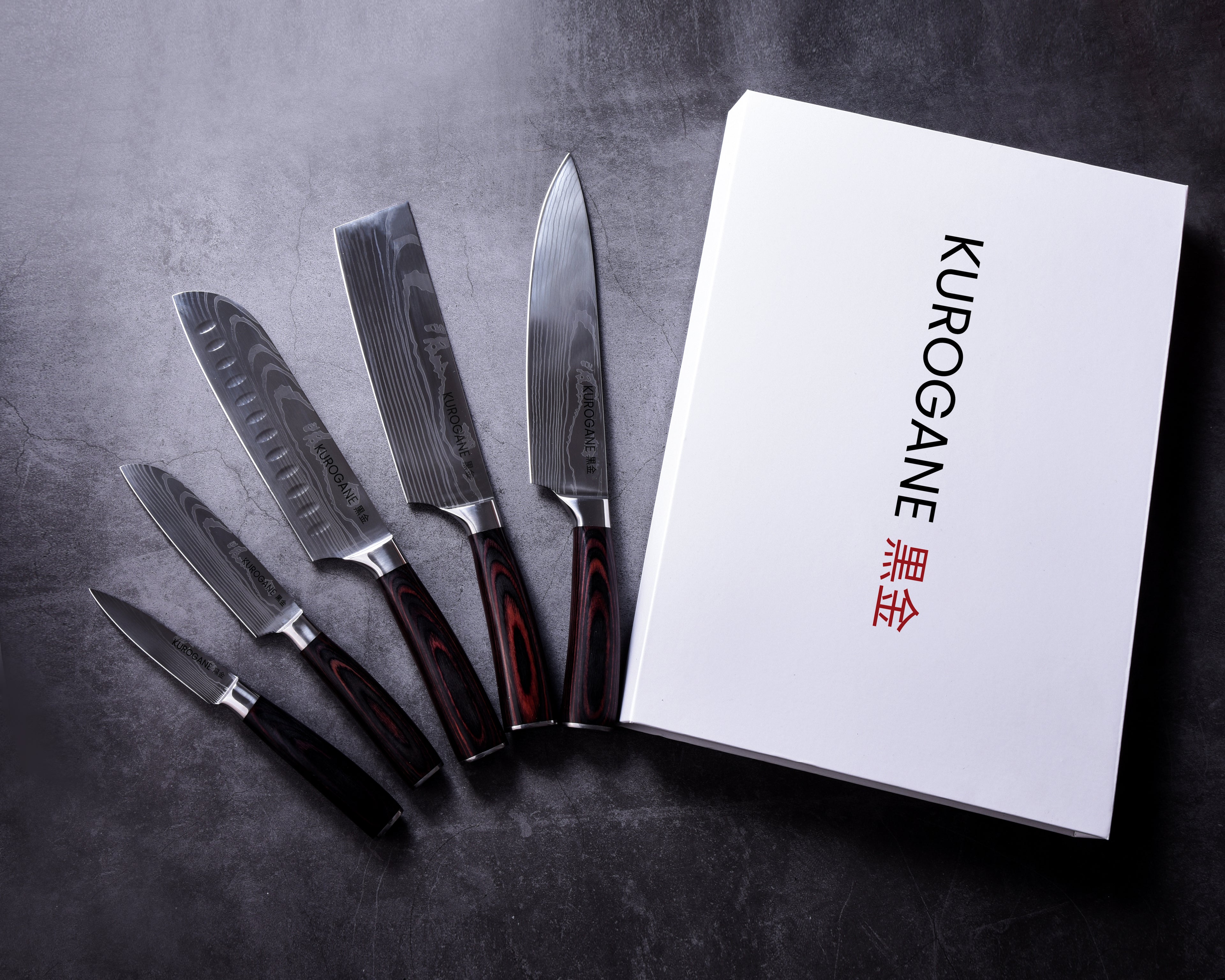 Kurogane Asahi – 5-delt knivsett